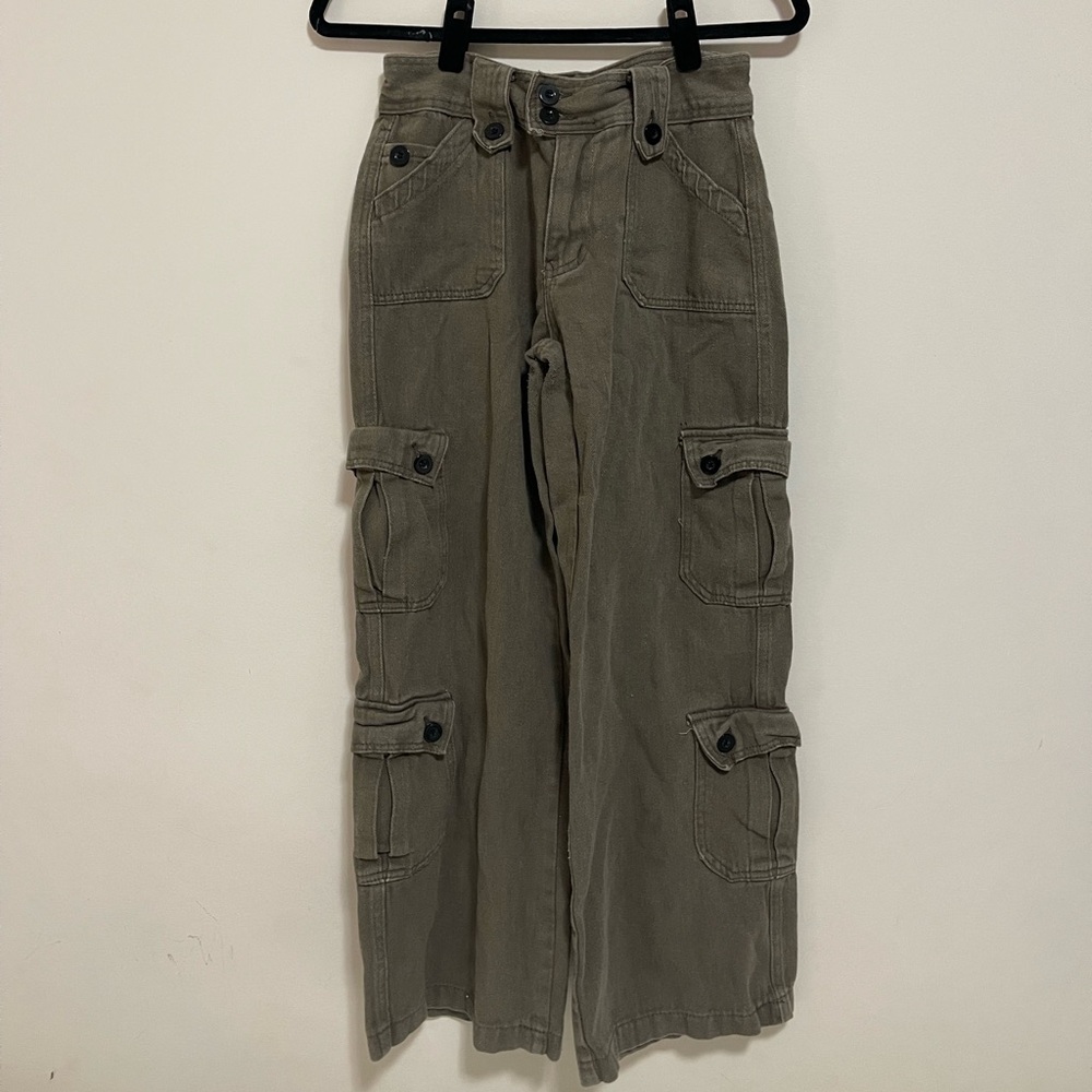 YesStyle Honet Green Mid-Rise Cargo Pants - Size M